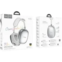 Бездротові навушники Hoco w55 Pleasing BT headphones біло сірі (White Silver) - мініатюра 3