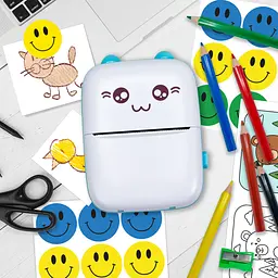 Портативний принтер JETIX Mini printer Blue із набором термопаперу в комплекті - мініатюра 2