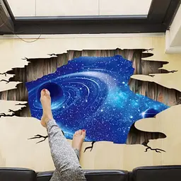 Підлогова 3D наклейка "Космос" - розмір наклейки 60*90 см - мініатюра 3