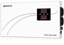 Стабілізатор напруги Real-EL STAB SLIM-2000 White 1600 Вт (EL122400008)