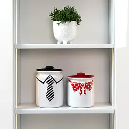 Ємність МВМ My Home 695 г біла з червоним (KP-42 WHITE/RED) - мініатюра 5