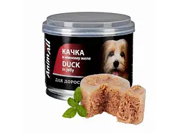 Корм для собак ANIMALL Консерва 195г Вологий качка в ніжному желе,