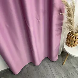 Матові атласні штори блекаут бузкового кольору на тасьмі 2шт. 150х270 ALBO pbe0052439 - мініатюра 3