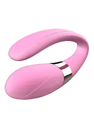 Вібратор для пар V-Vibe Pink, USB, 7 Function, Remote Control - мініатюра 6