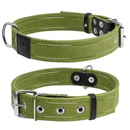 Нашийник для тварин Collar Брезент подвійний Ш 35 мм Д 51-63 см (6138)