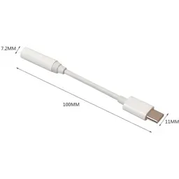 Перехідник Lapara USB Type-C Male - Audio AUX mini jack 3,5 mm Female (LA-Type-C-Audio-3.5mm white) - мініатюра 7