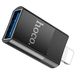 Перехідник Hoco UA17 Lightning Male to USB Female USB2.0 Чорний - мініатюра 2