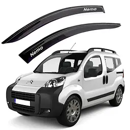 Дефлектори вікон ветровики для Citroen Nemo 2008- Скотч 3M 2 шт Voron Glass
