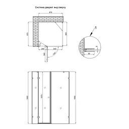 Душова кабіна Qtap Capricorn BLA1099SC6 90x90 см, скло Clear 6 мм, покриття CalcLess без піддона, Чорний, Універсальна, прозорий - мініатюра 2