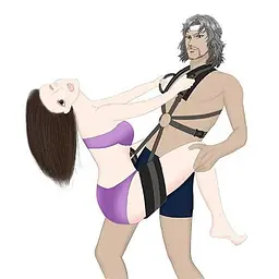 Секс-гойдалка BDSM з ременями для фіксації Чорна - мініатюра 3