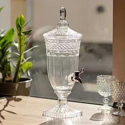 Лимонадниця Topaz Crystal 2 літри з краном HP-19-292 глечик диспенсер для води і напоїв прозорий Yiwu HP-19-292 - мініатюра 4
