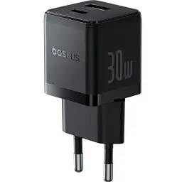 Мережевий зарядний пристрій Baseus Palm Fast Charger Type-C+USB 30W P1011160A113-00 Black
