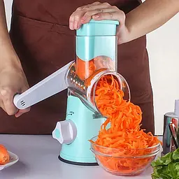 Універсальна ручна овочерізка подрібнювач терка мультислайсер, Kitchen Master Блакитний 85796 - мініатюра 5