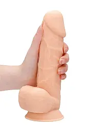 Фалоімітатор RealRock With Balls, 21.6 см (тілесний) - мініатюра 7