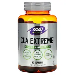 Кон'югована лінолева кислота з Гуараною та Зеленим Чаєм CLA Extreme NOW - 90 софтгель