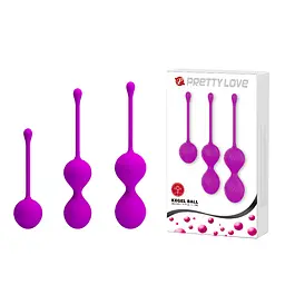 Вагінальні кульки Pretty Love Kegel Balls Set Pink, 3 шт.