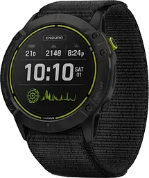 Смарт-годинник Garmin Enduro Carbon Gray Titanium with Black UltraFit Nylon Strap (010-02408-01/11) - мініатюра 2