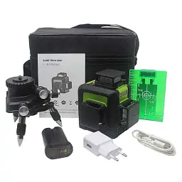 Лазерний нівелір 3D UFT Laser Level green 12 ліній (Bls0057) - мініатюра 2