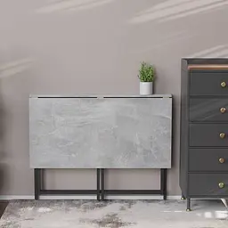Стіл розкладний Моріс Ferrum-decor 750x1000x600 Чорний метал ДСП Бетон 16 мм (FRD-104675) - мініатюра 5
