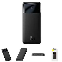 Зовнішній аккумулятор Baseus Bipow Overseas 10000mAh 15W чорний PPBD050001 - мініатюра 5