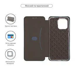 Чехол-книжка для Motorola G15/G15 Power, G-Case, зеленый, кожаный чехол-книга из экокожи (PU) и TPU, с магнитом, с подставкой и вместительным кардхолдером, противоударный, защита всего корпуса, ArmorStandart (ARM83094) - мініатюра 3