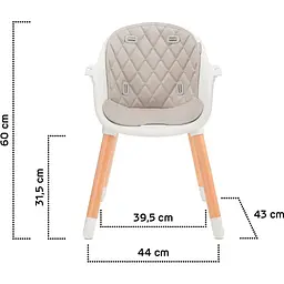 Стільчик для годування Kinderkraft Sienna Gray KKKSIENGRY0000 (00-00303941) - мініатюра 13