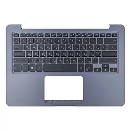 Верхня кришка для Asus A411 F411 K410 S401 X411 S410, (Сірий, топкейс+клавіатура з підсвічуванням, Оригінал)