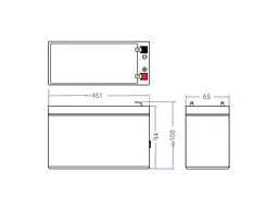 Акумулятор для ДБЖ/інвертора Green Cell AGM06 12V 9Ah VRLA (85076000) - мініатюра 6