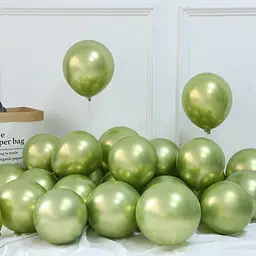Кулька повітряна латексна 30 см (50) металік фруктовий зелений, IDEA7-DL-030 - мініатюра 4