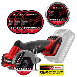 Шліфмашина відрізна акумуляторна Professional TP-CO 18/76-C Li BL - Solo 16мм 18В Einhell teh0025520 - мініатюра 7
