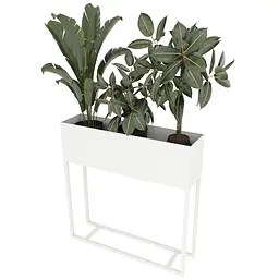 Вазон-кашпо для квітів Nice & Cozy Stand 80x20x80 см на підставці білий