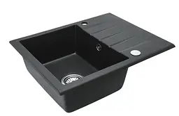 Кухонна мийка гранітна Rea North black плямиста ZLE-00125, Чорний