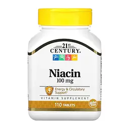 Витамин B3 21st Century 100 мг (Niacin) – 110 таблеток