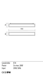 Бра Redo EGO AP 3X28W E14 CH (4.1.1) 01-1233 - мініатюра 3