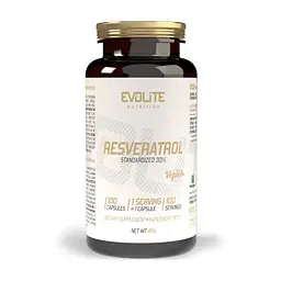Ресвератрол Evolite Nutrition Resveratrol 200 mg, 100 вегакапсул для підтримки серцево-судинної системи
