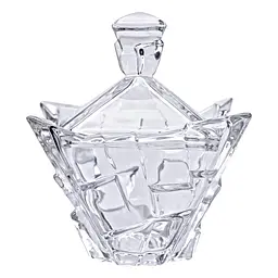Цукорниця Bohemiya з товстого скла з кришкою 19 см Yiwu HP-4-119 - мініатюра 3