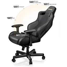 Крісло ігрове Anda Seat Kaiser 2 Size XL Black (AD12XL-07-B-PV-B01) - мініатюра 5
