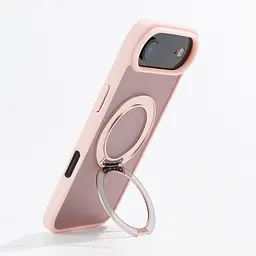 Противоударный чехол-панель для Apple iPhone 17 Air, Unit Stand2, розовый, силикон + поликарбонат, защита всего корпуса, с подставкой, поддержка магнитных держателей и беспроводной зарядки (MagSafe), ArmorStandart (ARM86342) - мініатюра 5