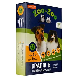 Краплі Zoo-Zoo для котів та собак вагою захист від бліх і кліщів 4 піпетки x 0.8 мл - мініатюра 4