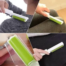 Багаторазовий липкий ролик для чищення одягу Semi Mini складаний Green - мініатюра 3