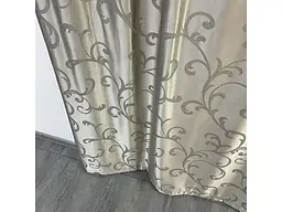 Жакардові штори темно-бежевого кольору з вензелем на тасьмі 2шт. 150х270 ALBO pbe0052394 - мініатюра 10