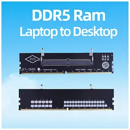 Конвертор Dynamode DDR5 Laptop SO-DIMM to Desktop DIMM RAM Memory (DM-DDR5-DIMM-Converter) - мініатюра 2