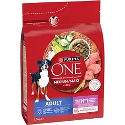 Сухий корм для дорослих собак середніх і великих порід Purina One MedMax з ягням та рисом 2.5 кг - мініатюра 3