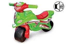 Біговел-мотоцикл музичний DOLONI 0139/5 "Sport", зелений, зі світловою фарою, музичним кермом та активними кнопками, широкі колеса