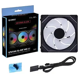 Кулер до корпусу Lian Li Uni Fan SL-INF WIRELESS Reverse, 140-1 (G99.14RSLIN1W1B.00) - мініатюра 4