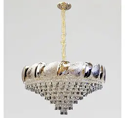 Велика кришталева люстра Artlight 8836/80GD, золото, 18 ламп E14, прозоре й димчасте скло, Ø82 см, від 20-30 м² - мініатюра 2