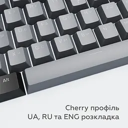 Набір кейкапів Dark Project PBT KS-46 ENG/UA/RU (DP-KS-0046) чорно-сірі - мініатюра 4