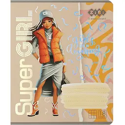 Упаковка зошитів ZiBi Kids Line Super Girl 18 аркушів в клітинку 20 шт. (ZB25.1761K) - мініатюра 6