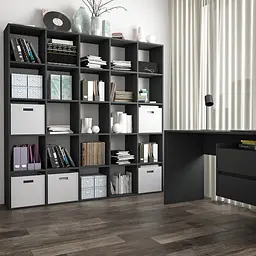 Стелаж, полиця для книг та іграшок на 25 осередків FHS-16 Антрацит