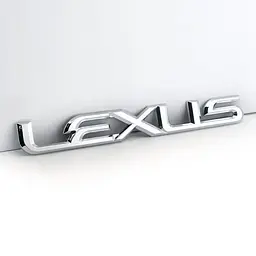 Емблема напис Lexus Хром 198х25 мм Пластик на скотчі (Завод)